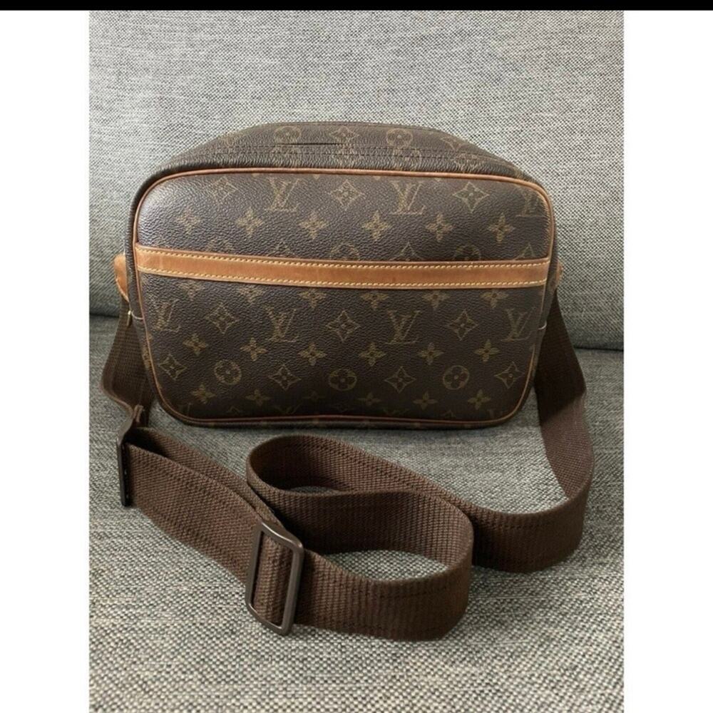 Louis Vuitton Brown Monogram Crossbody Bag with Adjustable Strap